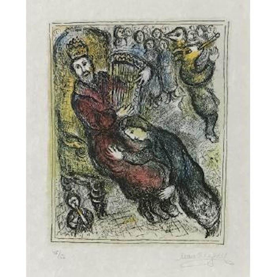Le Roi David à la Lyre (M. 935) by Marc Chagall