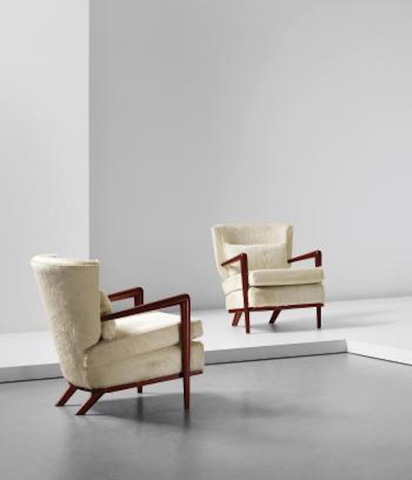 Pair of 'Écusson' armchairs by Jean Royere