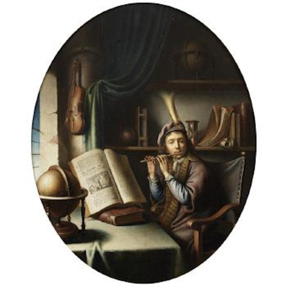 The flautist by Dutch School