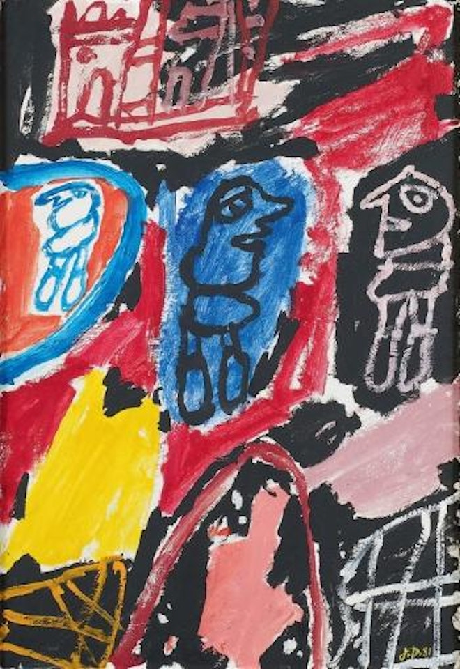 Site Avec 3 Personnages by Jean Dubuffet