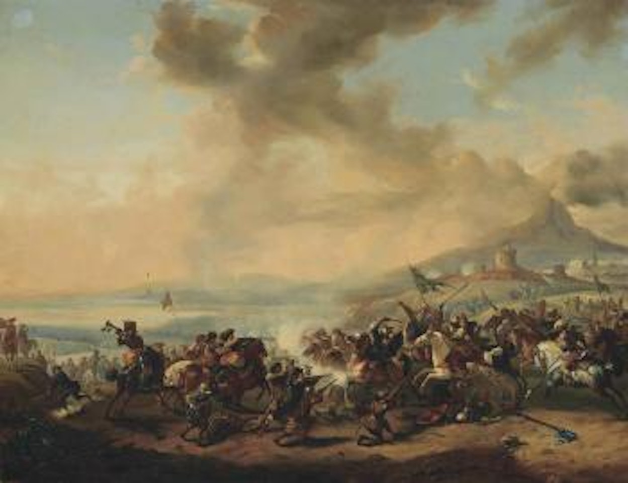 A battle between Turks and Christians by Philips Wouwerman