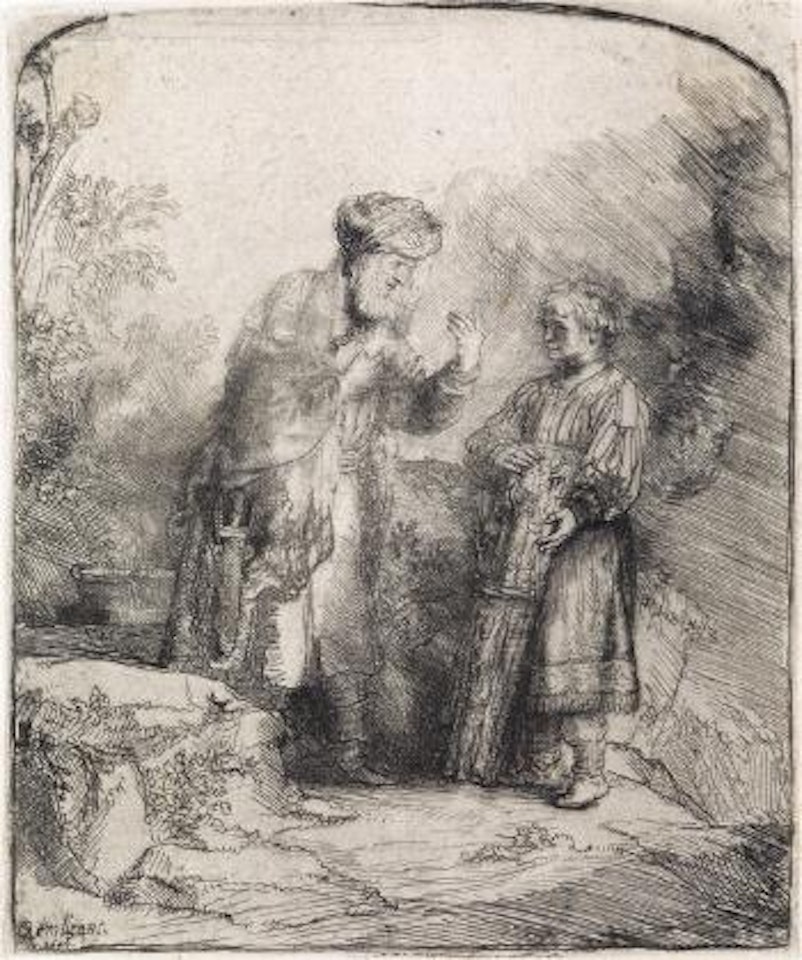 Abraham and Isaac by Attributed to Rembrandt Harmensz van Rijn