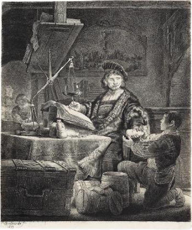 Jan Uytenbogaert, 'The Goldweigher by Attributed to Rembrandt Harmensz van Rijn