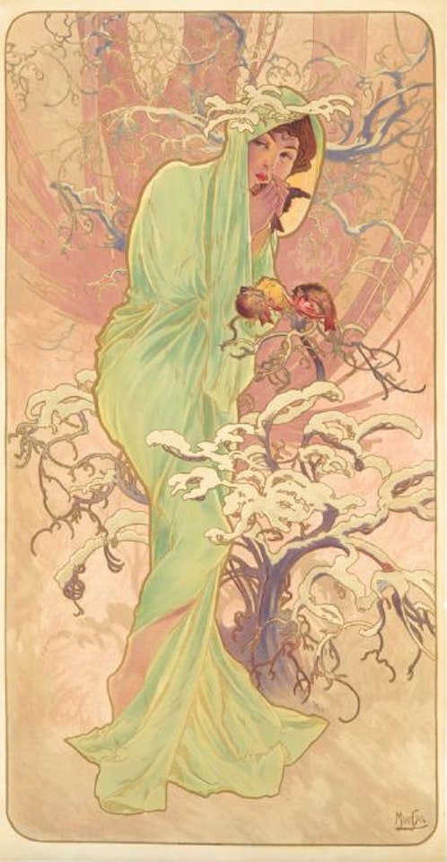 The Seasons / Winter by Alphonse Mucha