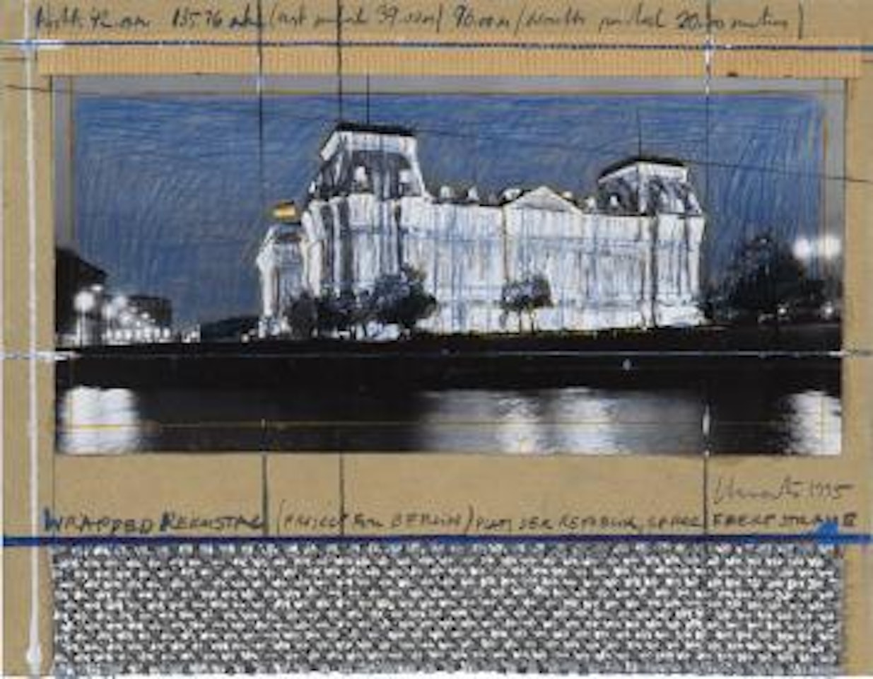 Wrapped Reichstag (project for Berlin) by Christo