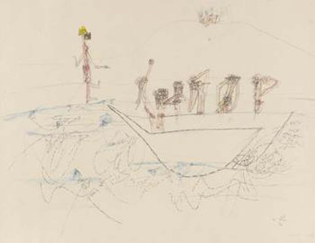 Christus auf den Wassern des Sees Genezareth by Roberto Matta