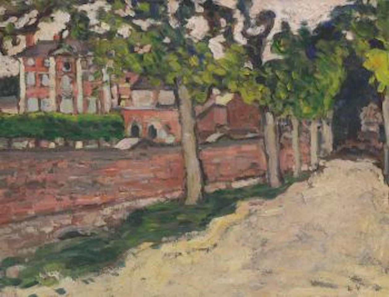 Le boulevard au mur rose by Louis Valtat