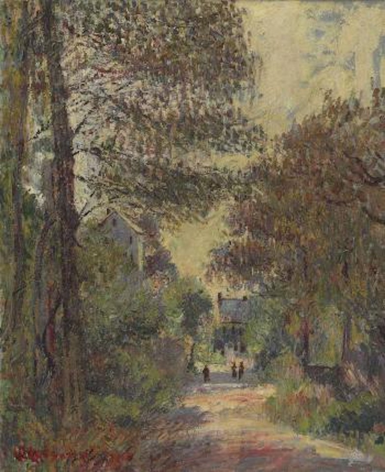 L'entrée d'un village en automne by Gustave Loiseau