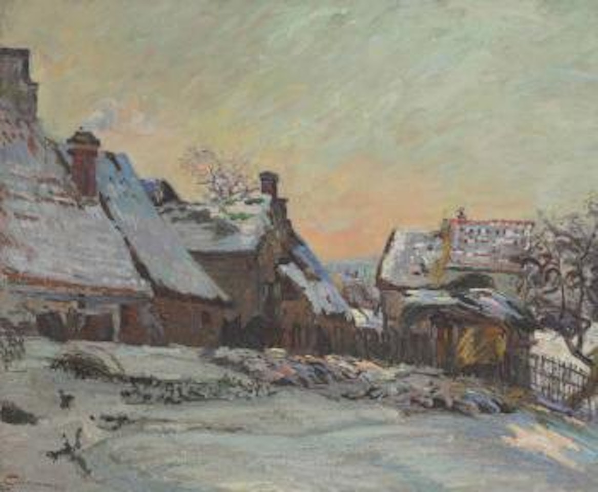 Fermes en hiver en Ile-de-France by Armand Guillaumin