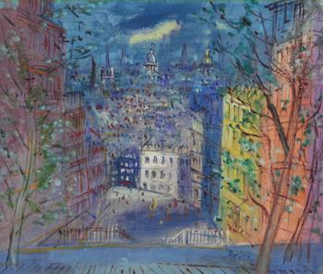 La rue du mont cenis à montmartre by Jean Dufy