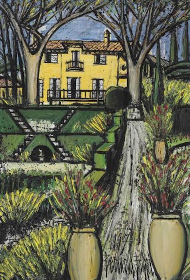 La baume, la maison et les jardins, les genêts et les jarres by Bernard Buffet