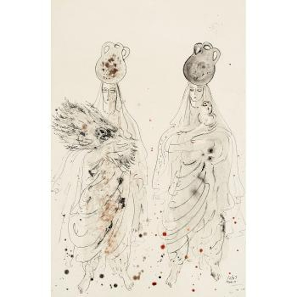 Water carriers by Reuven Rubin