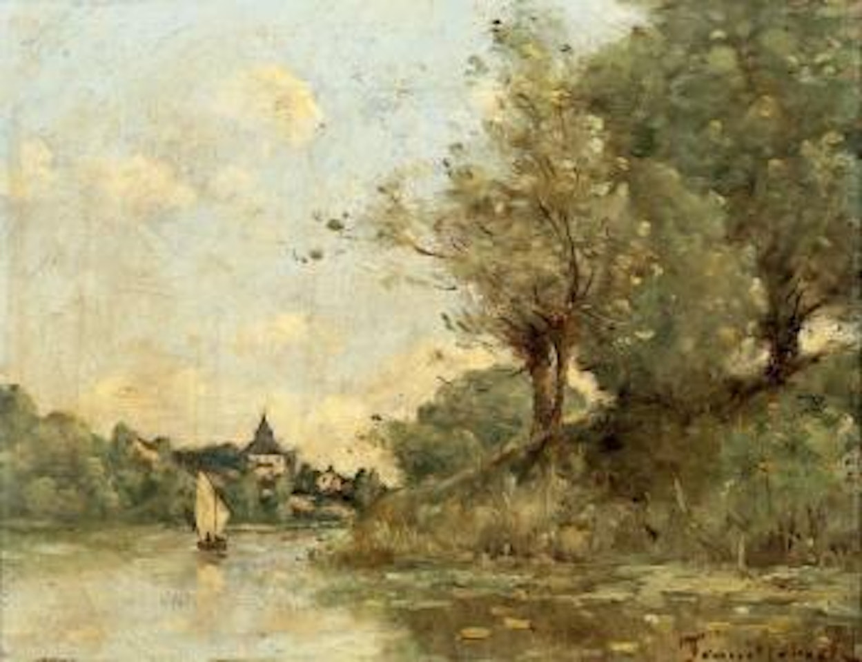 Candes, vu du bord de la Vienne by Paul Désiré Trouillebert