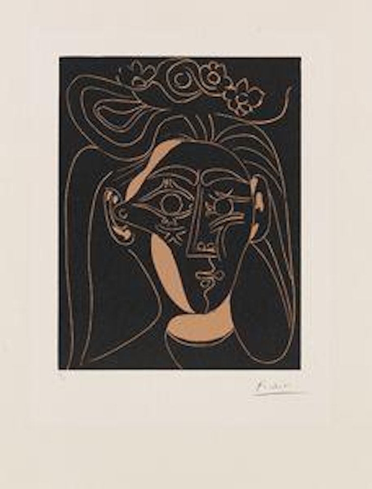 Femme au chapeau à fleurs by Pablo Picasso