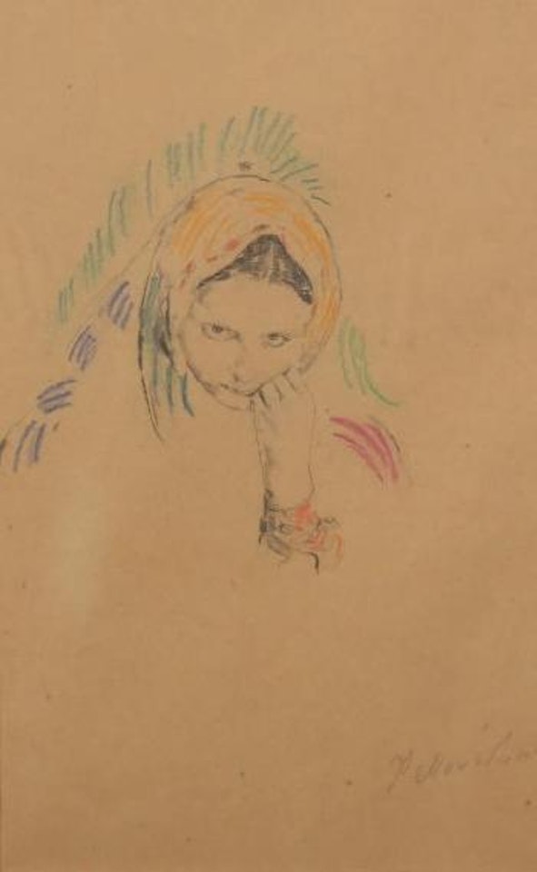 Jeune fille au foulard by Filip Malyavin