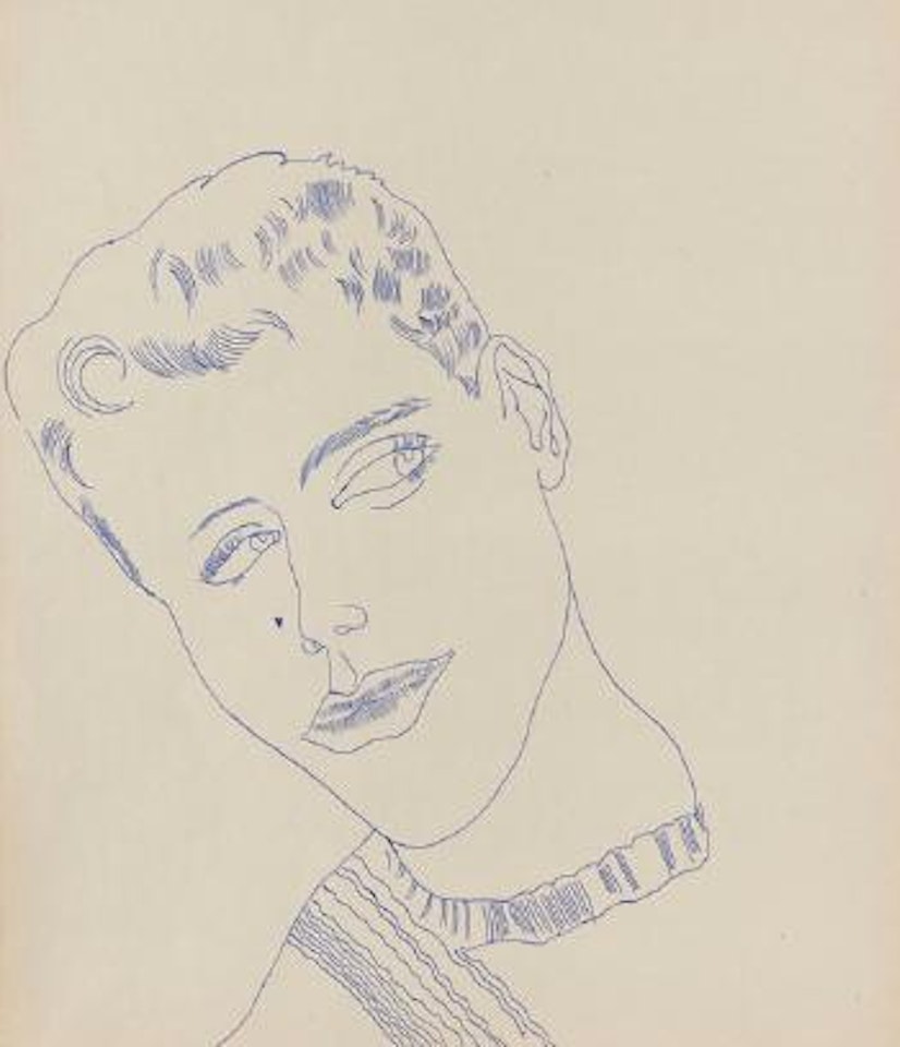 Young man with hearts (V) by Andy Warhol