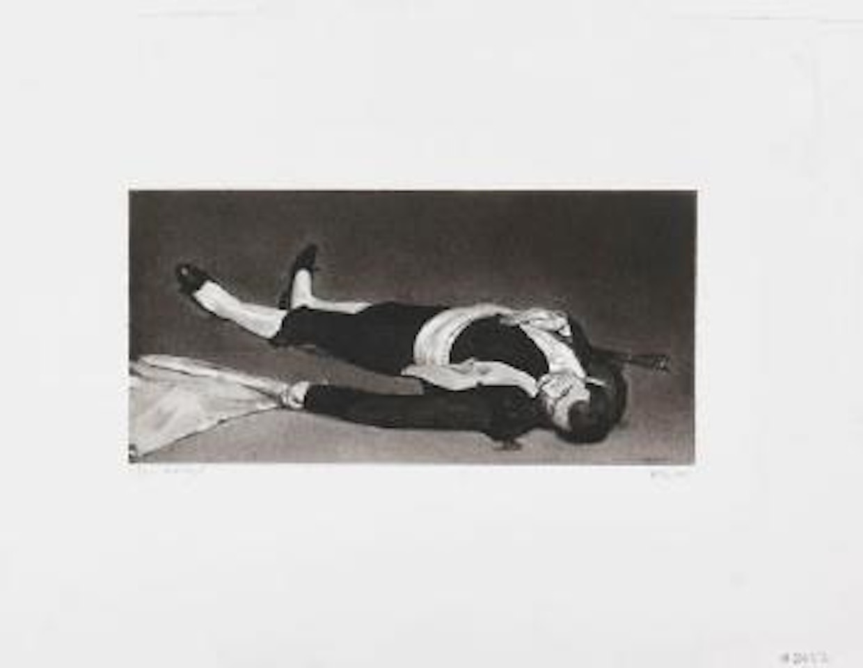 Ohne Titel (Nach Manet 'Toter Torero') by Robert Longo