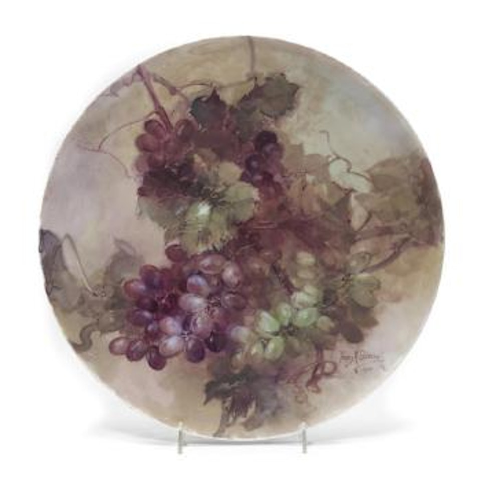 Purple and green grapes on the vine by Franz A Bischoff