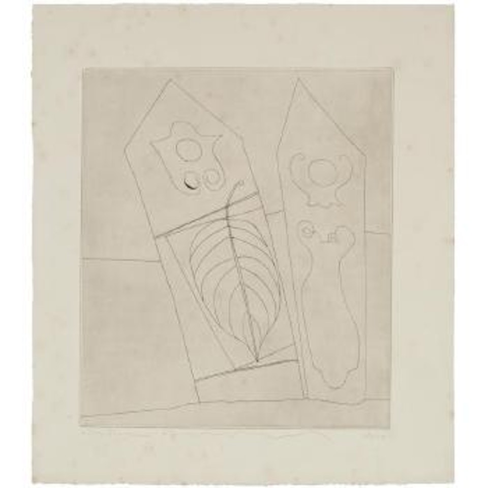 Turkish Forms with Leaf (from Greek and Turkish Forms) (L. 71) by Ben Nicholson, O.M.
