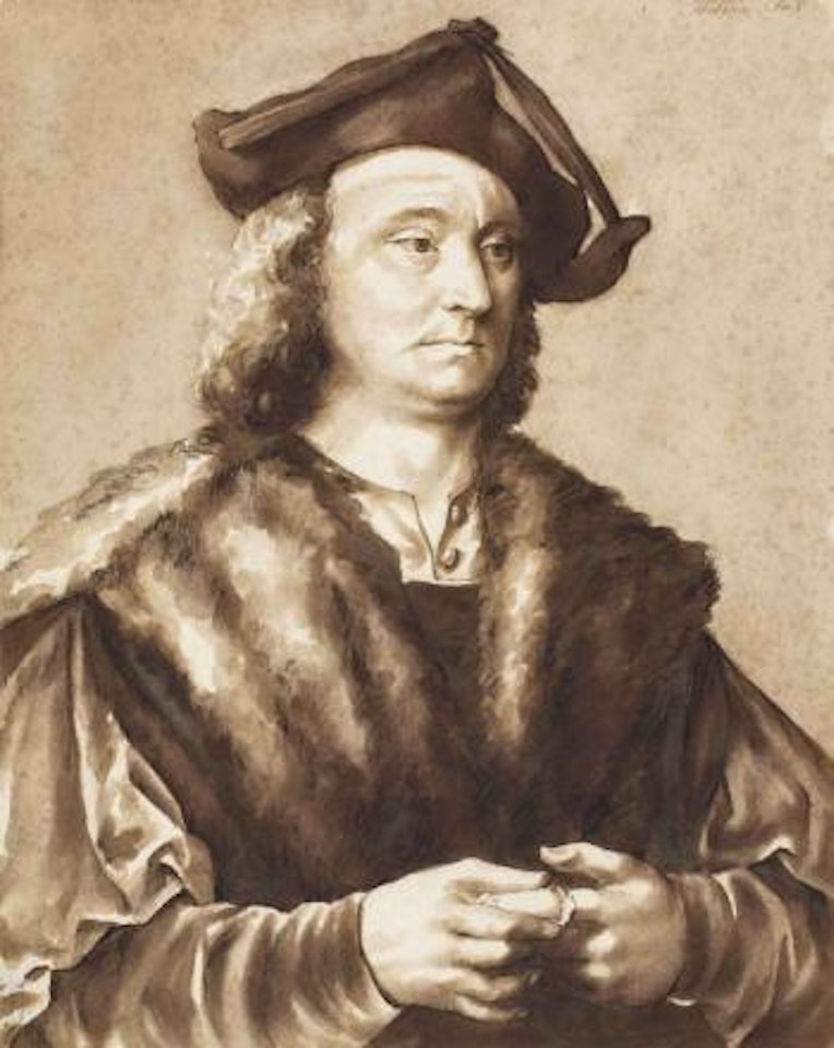 Portrait of a man, after Joos van Cleve by Jan de Bisschop