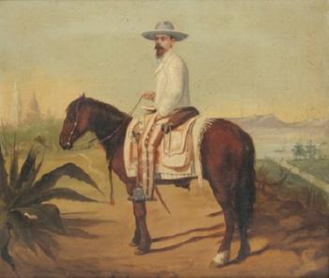 Retrato de don Juan Dosamantes a caballo by Mexican School