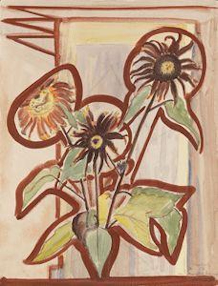 Dunkle Sonnenblumen by Erich Heckel