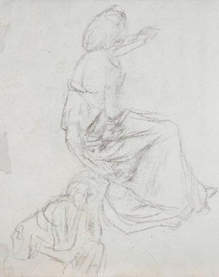 Jeune femme assise le bras tendu et femme accoudée by Pierre Bonnard