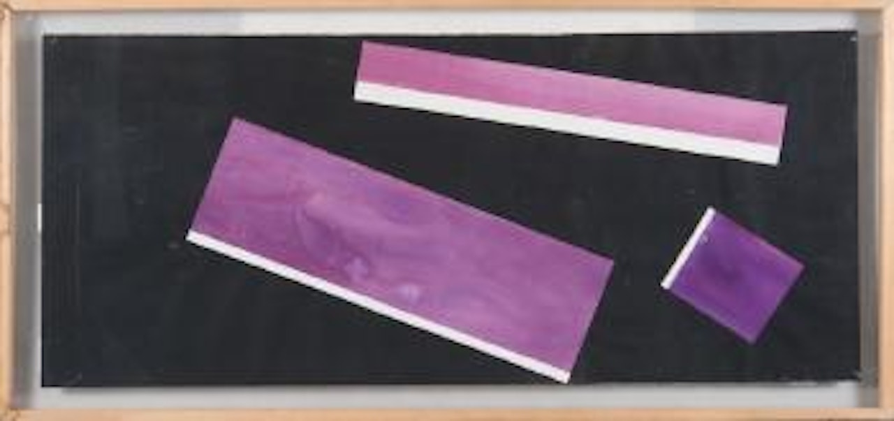 Composition géométrique sur fond noir by Jean René Bazaine