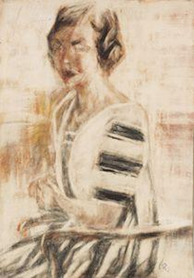 Sitzende junge Frau by Christian Rohlfs