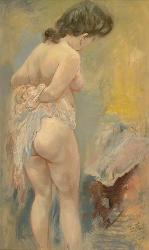 Model undressing by George Grosz