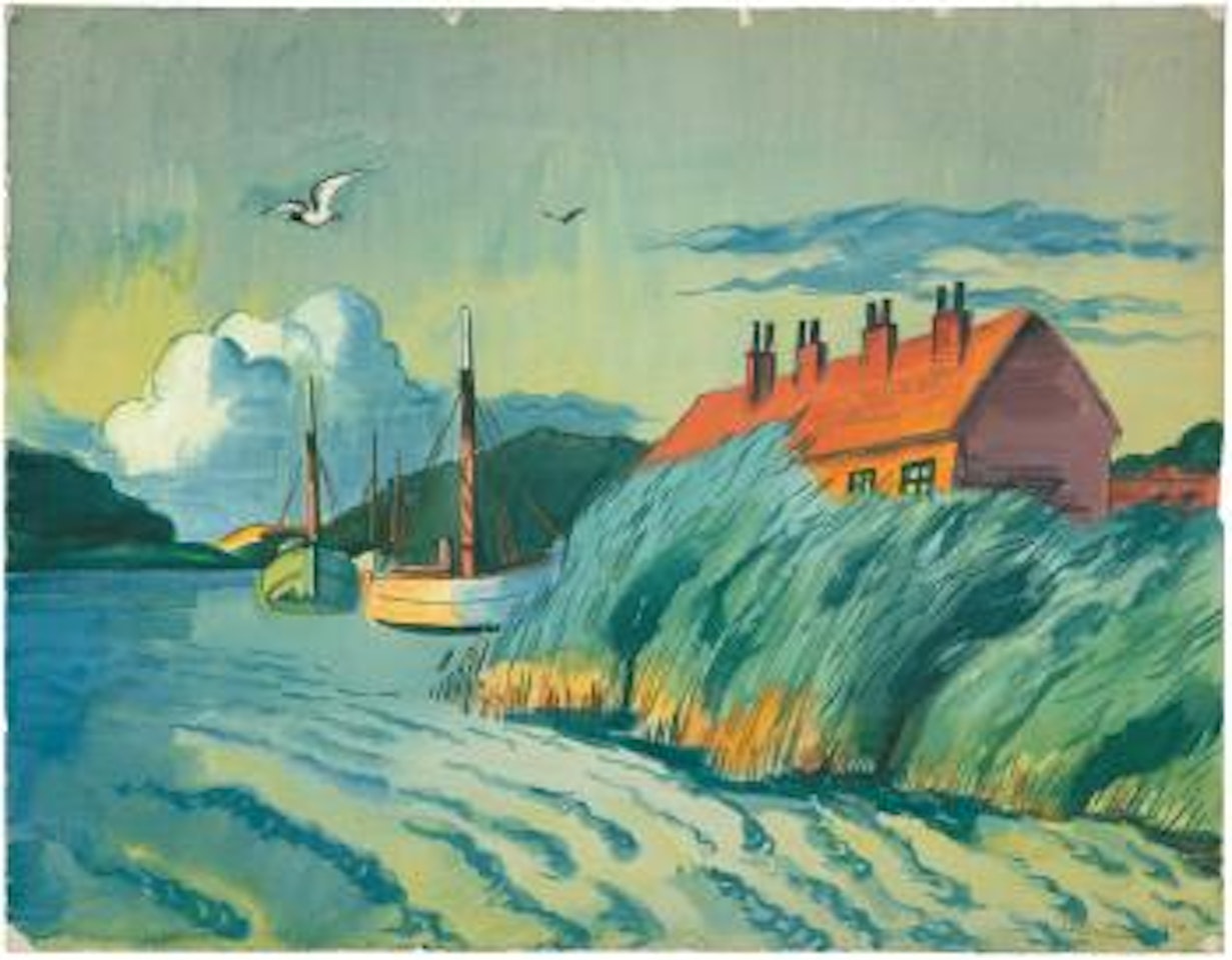 Am Lebaausfluss by Max Pechstein