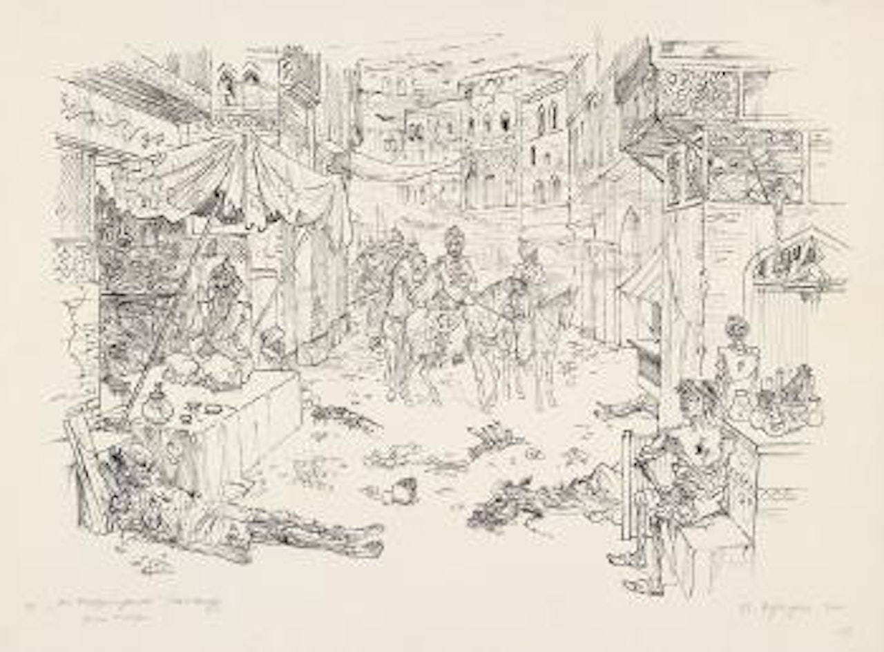 Die Messingstadt (1001 Nacht) by Rudolf Schlichter