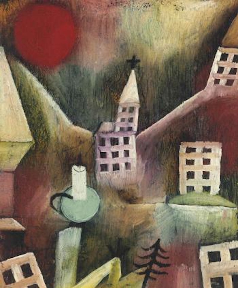 Zerstörtes Dorf (recto); Ohne Titel (verso) by Paul Klee
