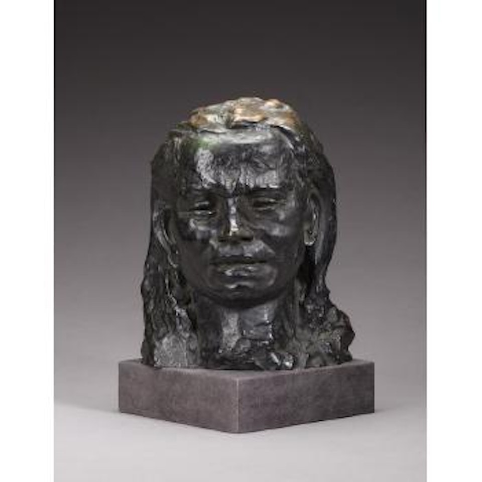 Masque de la Pleureuse, version au cou coupé à mi hauteur by Auguste Rodin