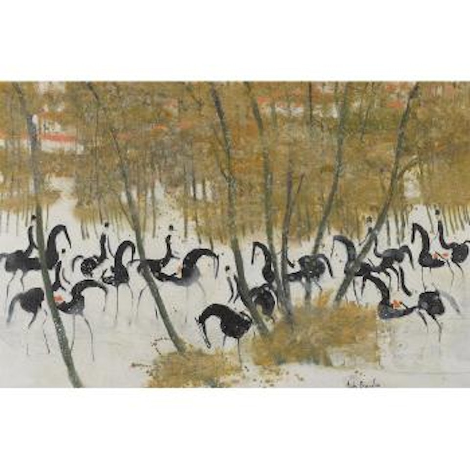 Cavaliers sur la neige by André Brasilier