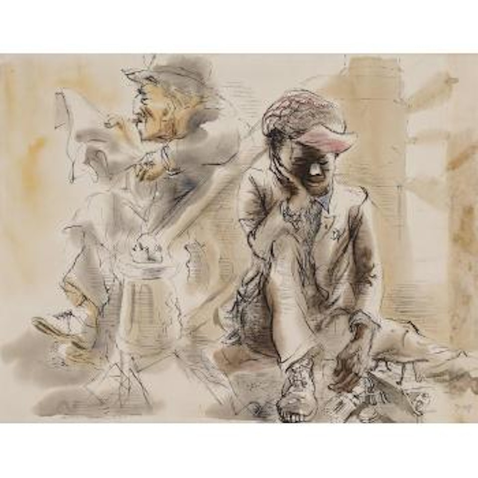 Shoe Shine, New York by George Grosz