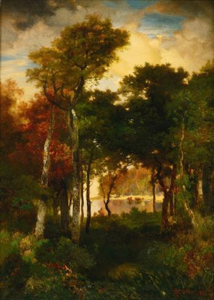 A Glimpse of Georgica Pond by Thomas Moran