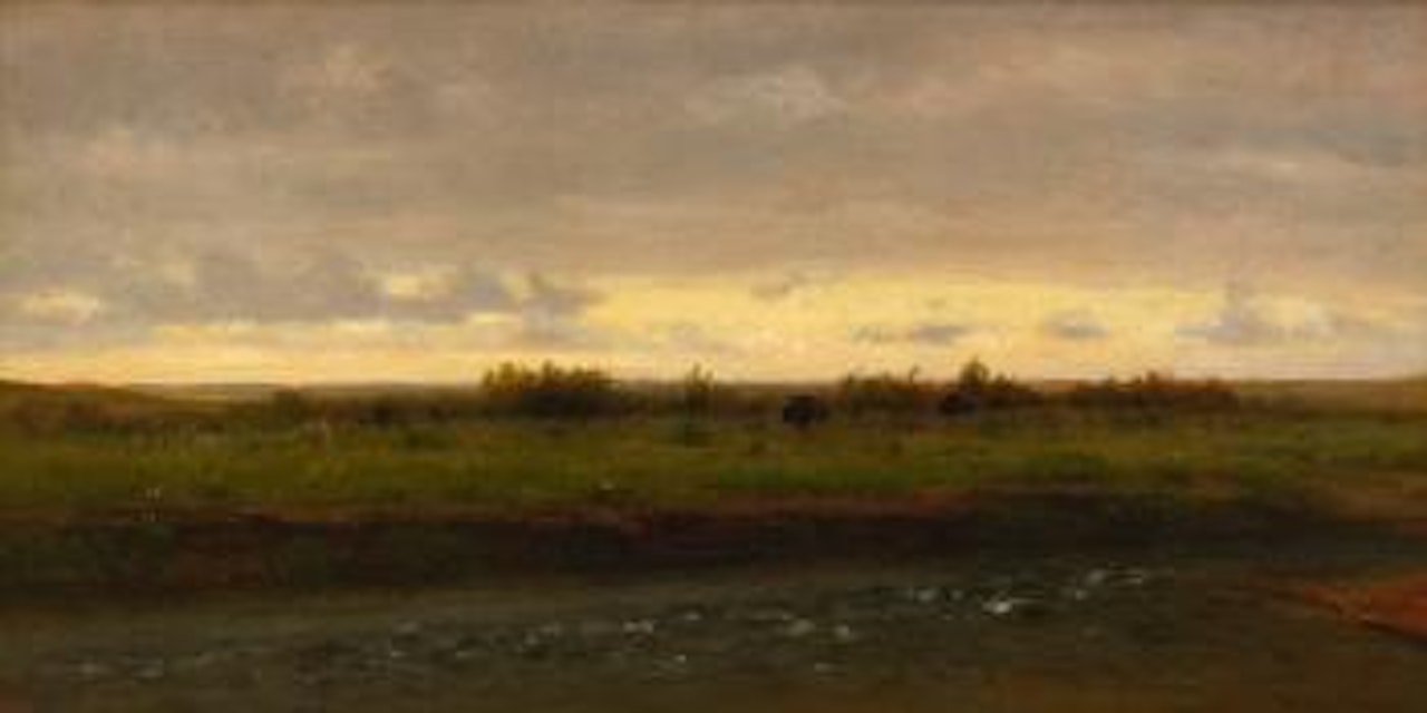 Evening along the Platte River by Worthington Whittredge