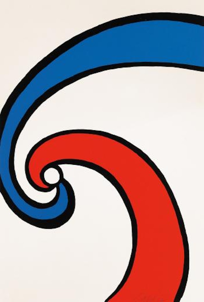 Red and Blue Swirl by Alexander Calder