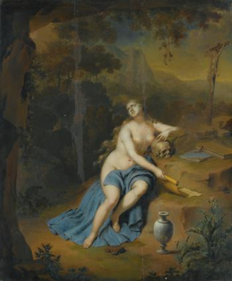 The Penitent Mary Magdalene in A Landscape by Willem van Mieris