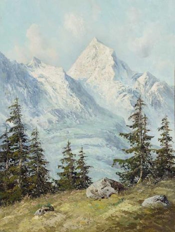 Blick auf das Matterhorn by Otto Pippel