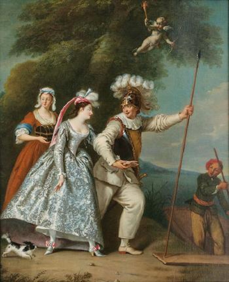 Paris seducing Helen by Christian Wilhelm Ernst Dietrich