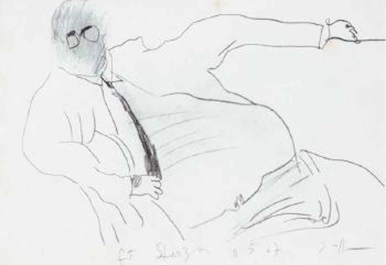 Man on a Sofa by Horst Janssen