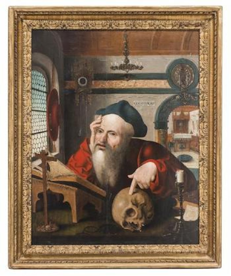 San Jéronimo en su estudio by Attributed to Pieter Coecke van Aelst I