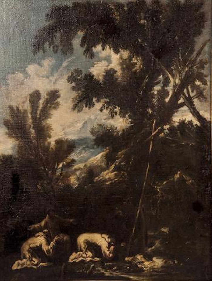 Paesaggio con monaci camaldolesi penitenti by Alessandro Magnasco