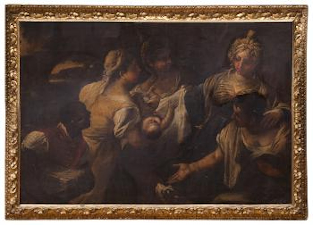 Mosè Salvato dalle Acque by Circle of Luca Giordano