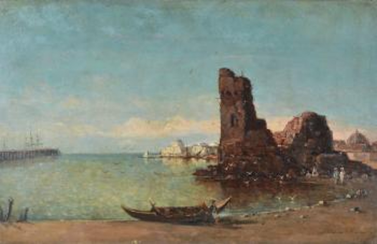 Oosterse haven in de buurt van Constantinopel by Jean Baptiste Henri Durand-Brager