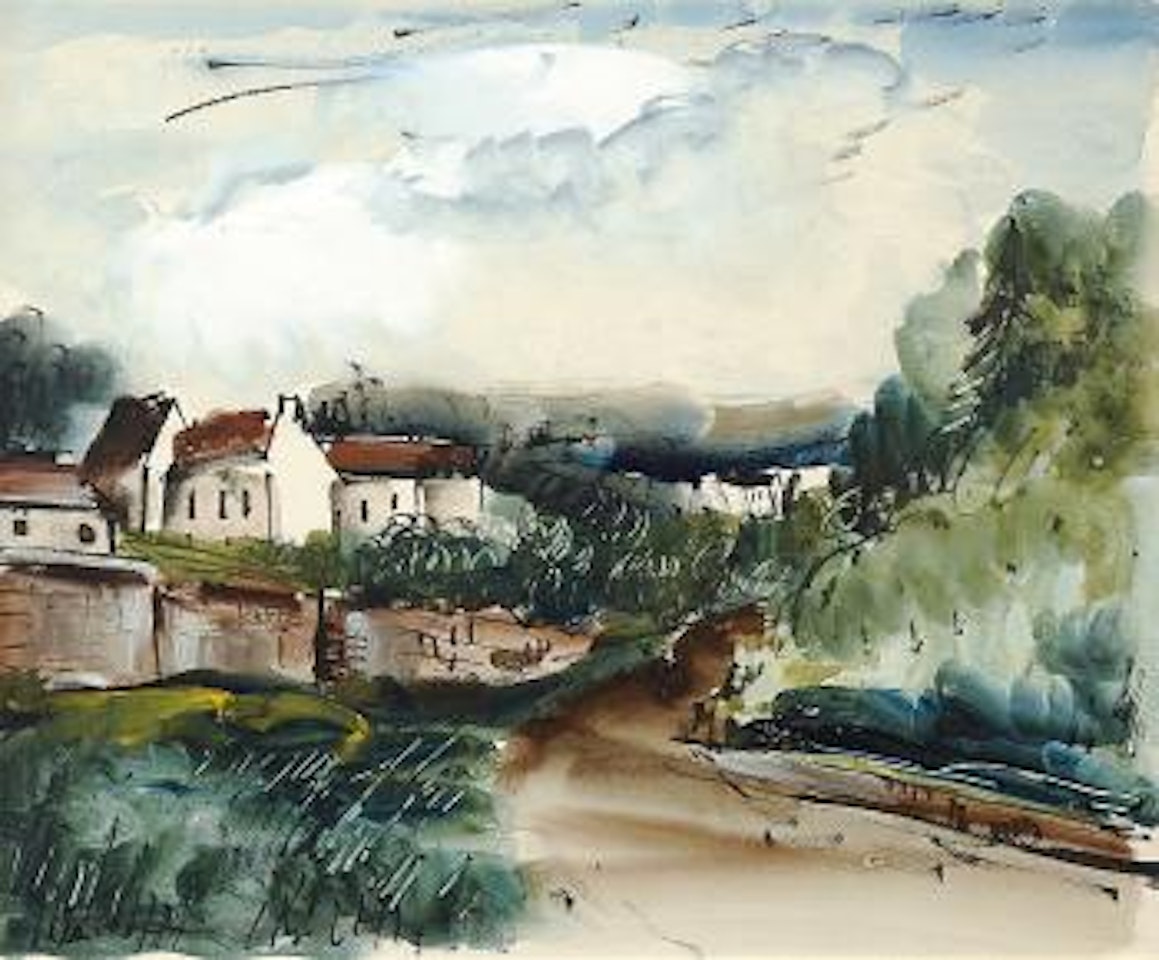 Dorpsweg - Route de village by Maurice de Vlaminck