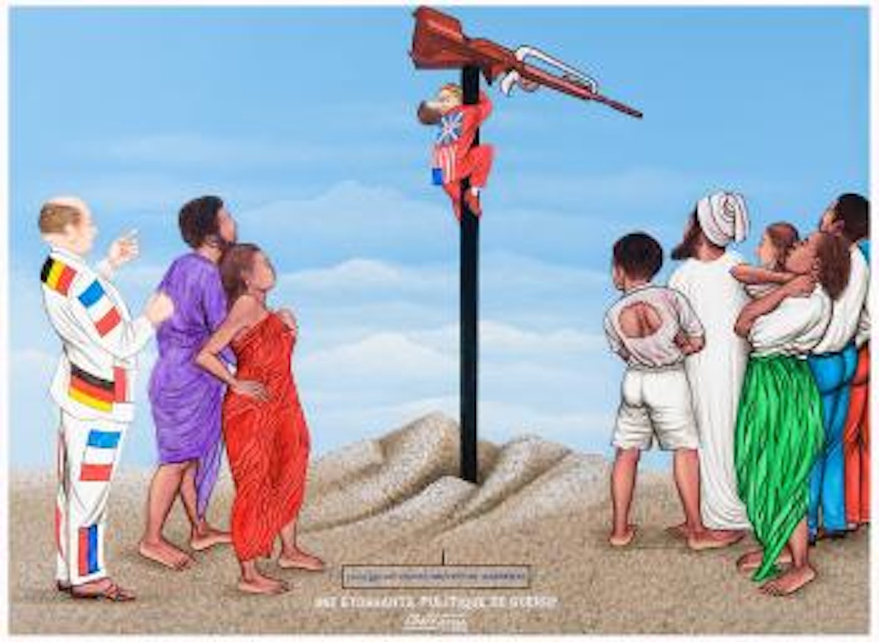 Une étonnante politique de guerre by Chéri Samba