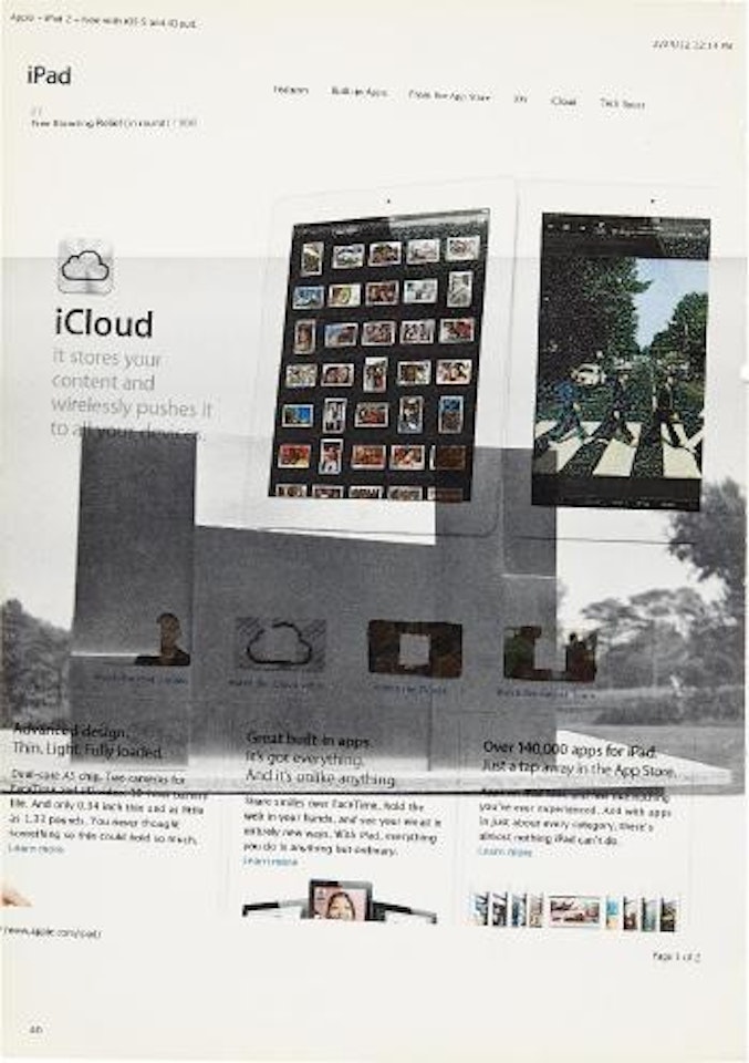 Untitled (icloud) by Wade Guyton